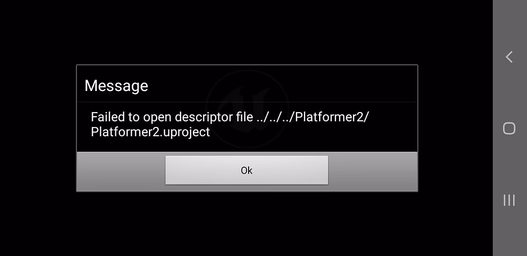 How to fix 'failed to open descriptor file' error in Unreal Engine?