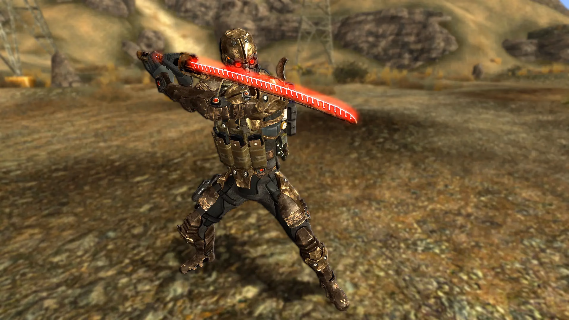 What mod adds a laser katana to Fallout 4?