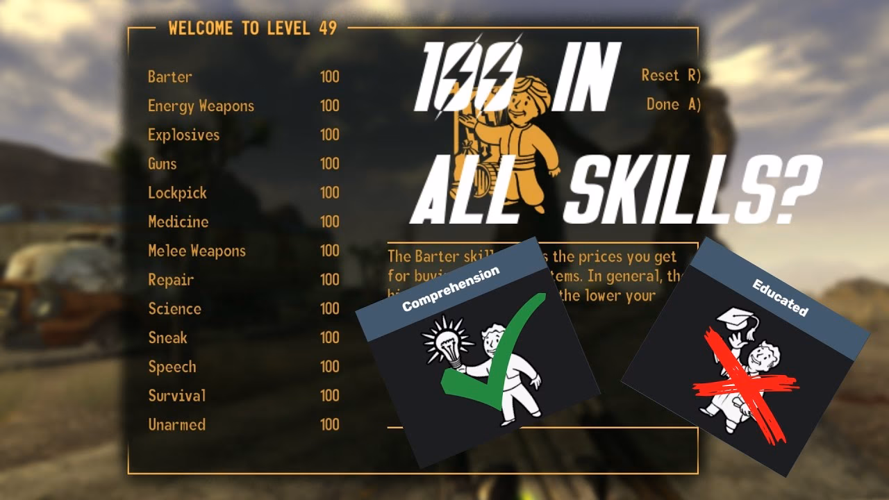 How many skills are there in New Vegas?