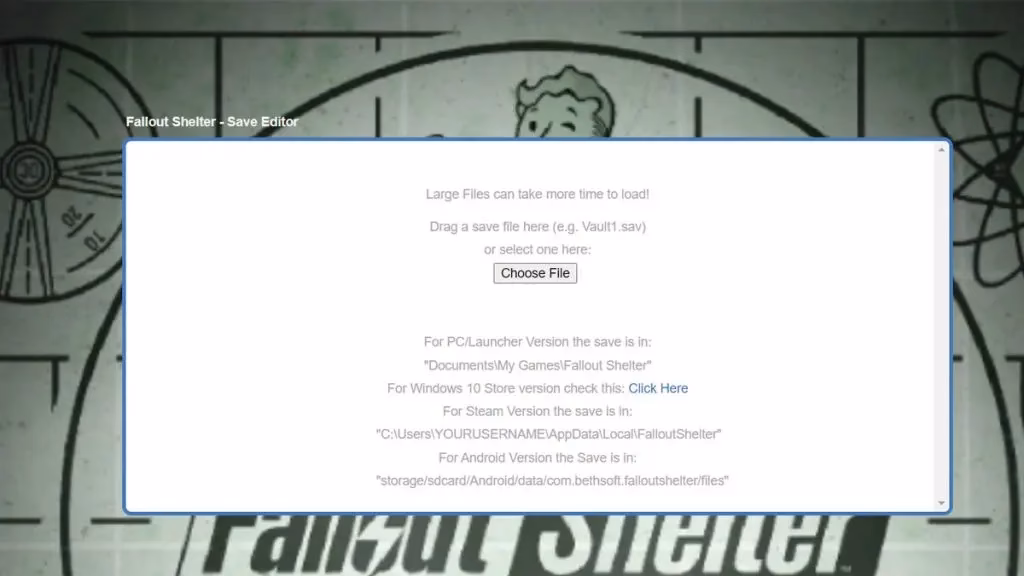 What is fallout shelter save editor?