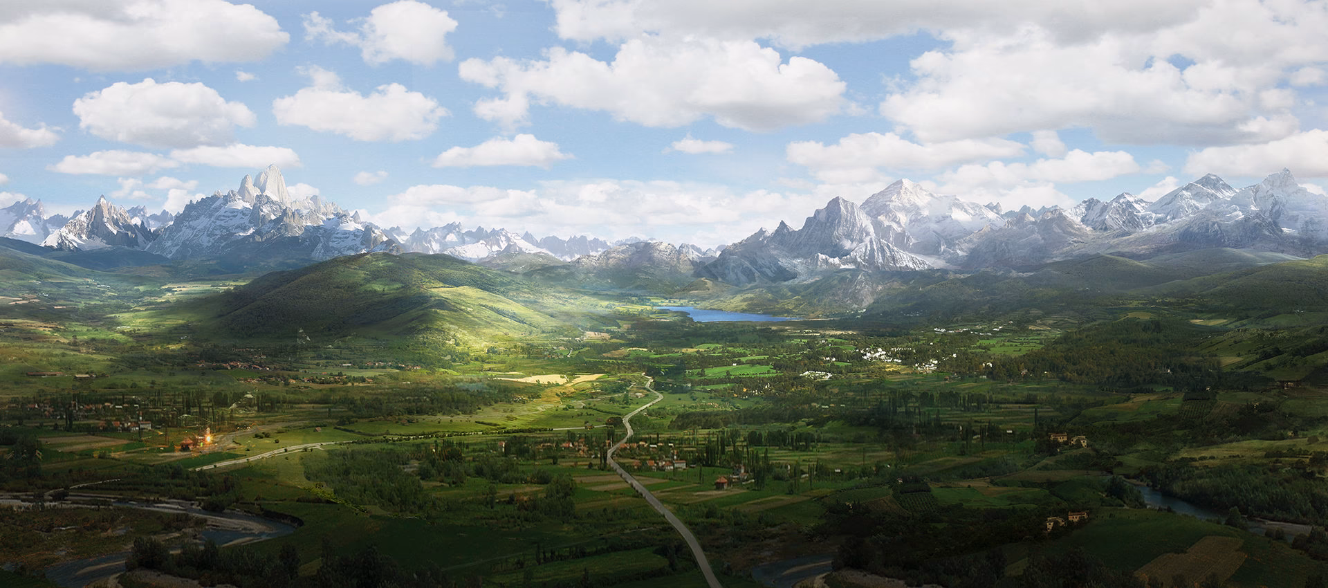 How many images of fantasy landscape are there?