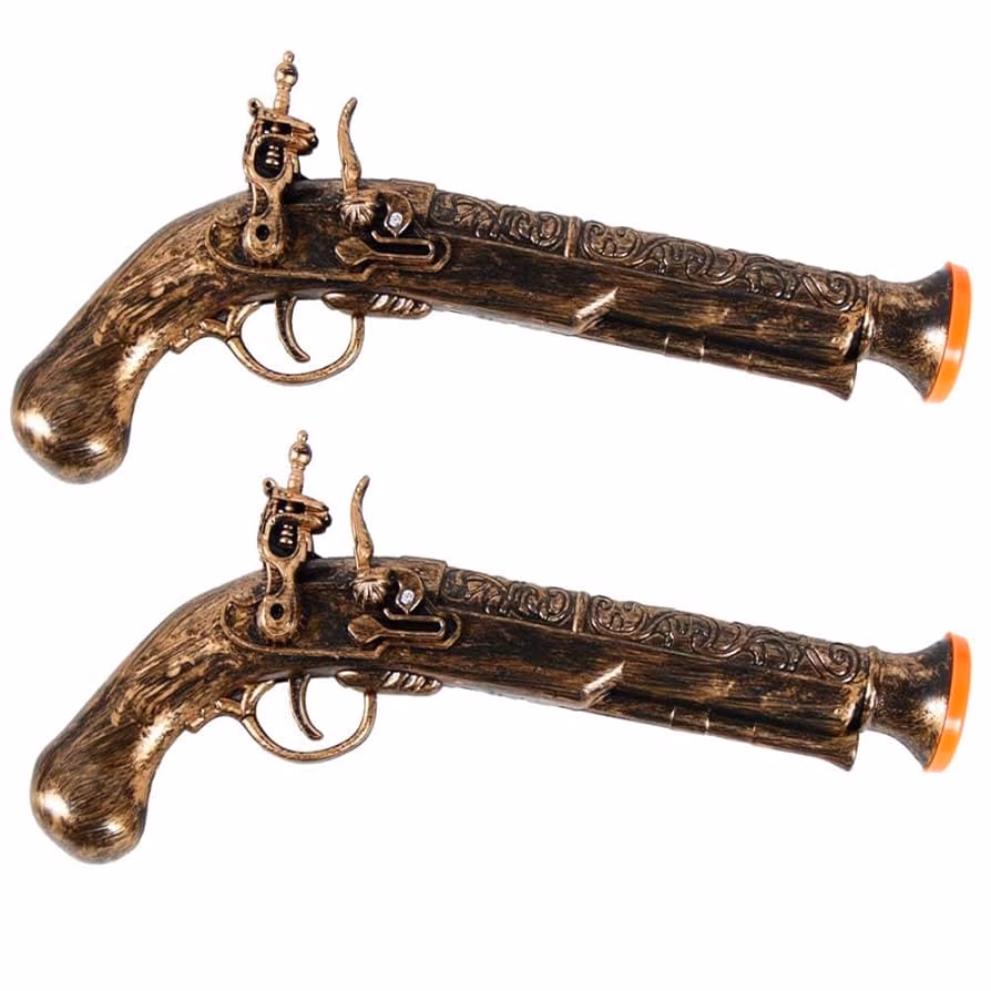 Are pirate pistols flintlock replicas?
