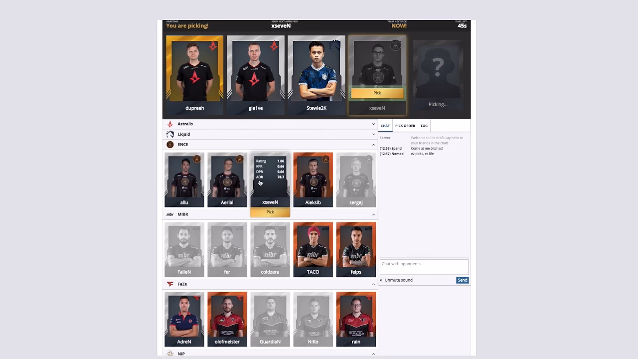 How does a fantasy team work in DFS Counter-Strike?
