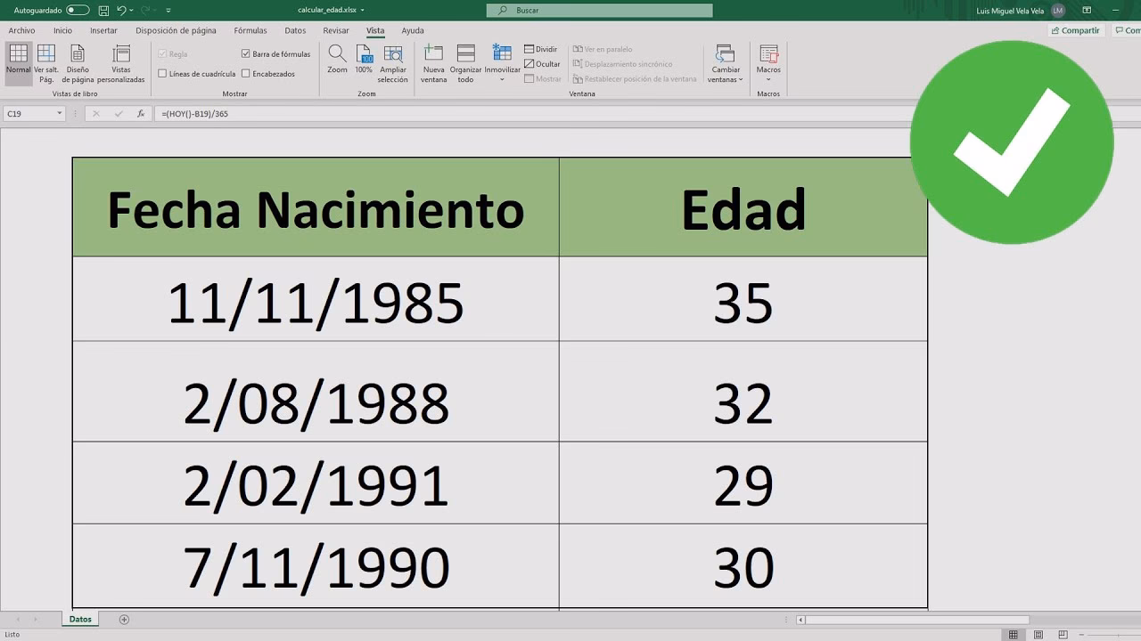¿Cómo puedo calcular mi fecha de nacimiento?