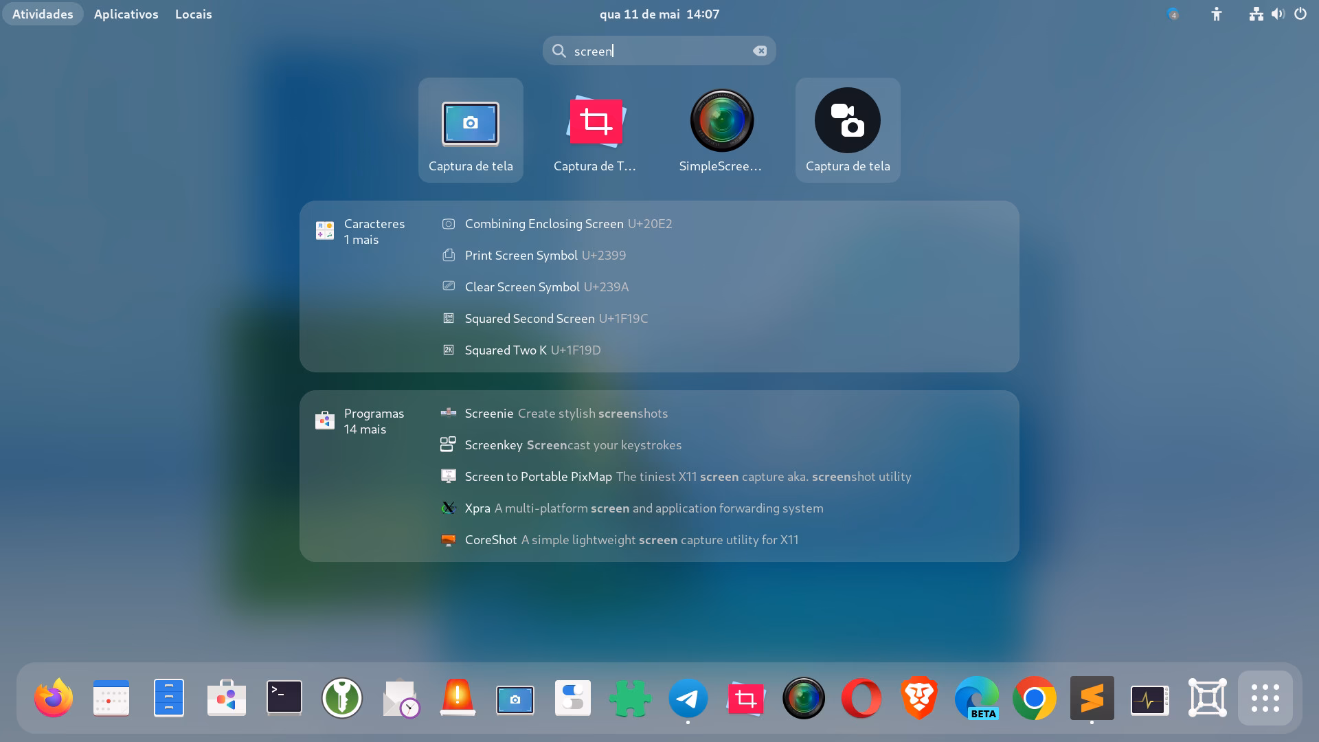 How do I take a screenshot in Fedora?