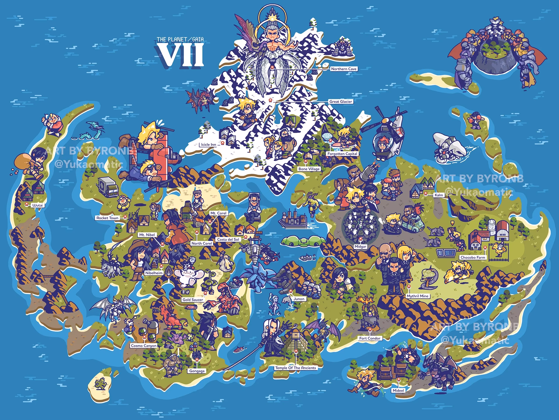 Where are the locations in Final Fantasy VII?