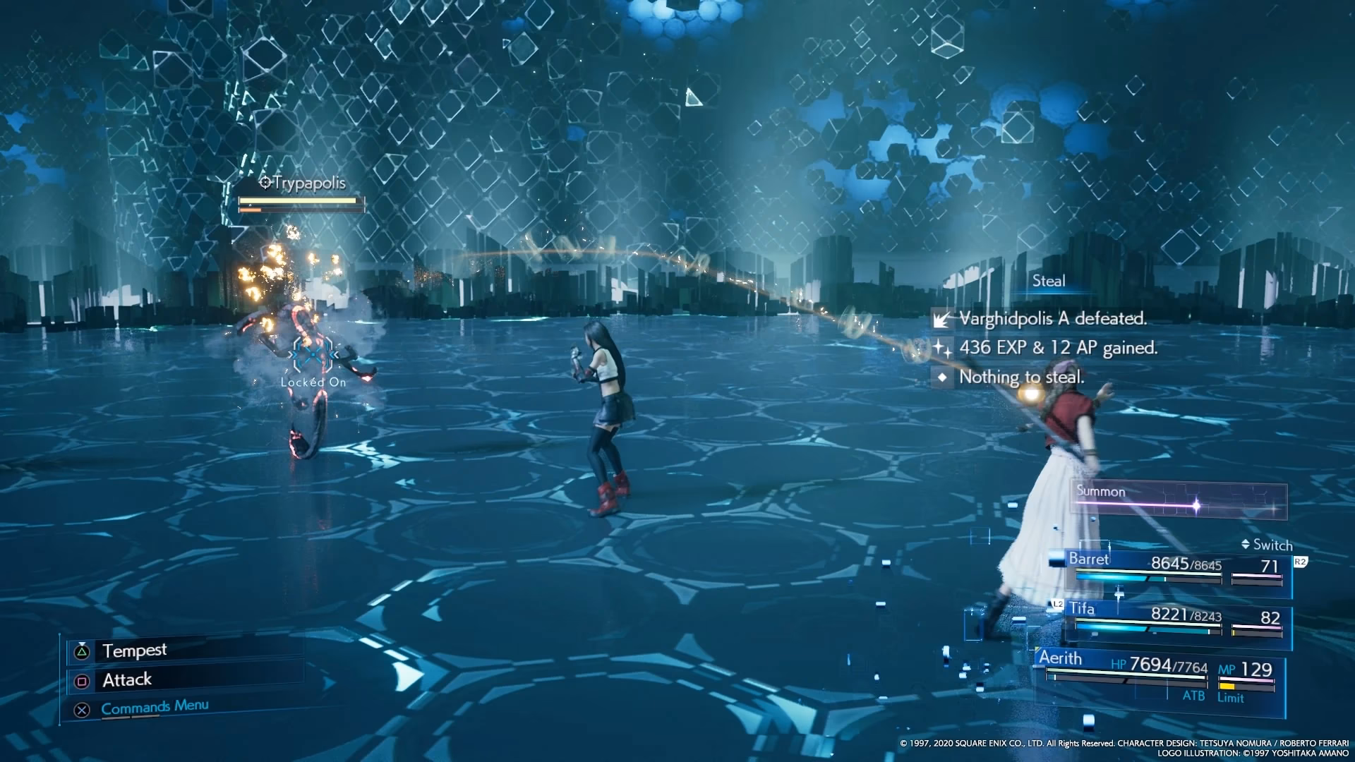 What is the steal matrix in Final Fantasy VII remake?