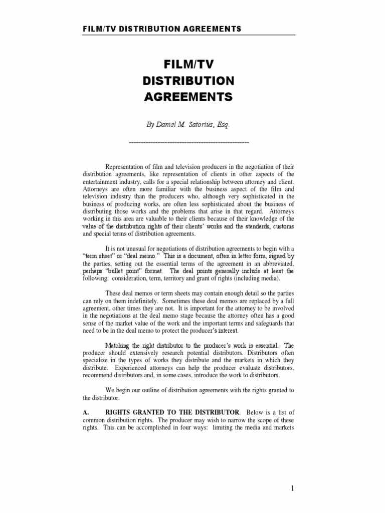 What are attorney-prepared film industry agreements?