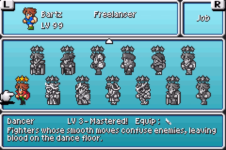 How do freelance jobs work in Final Fantasy V?