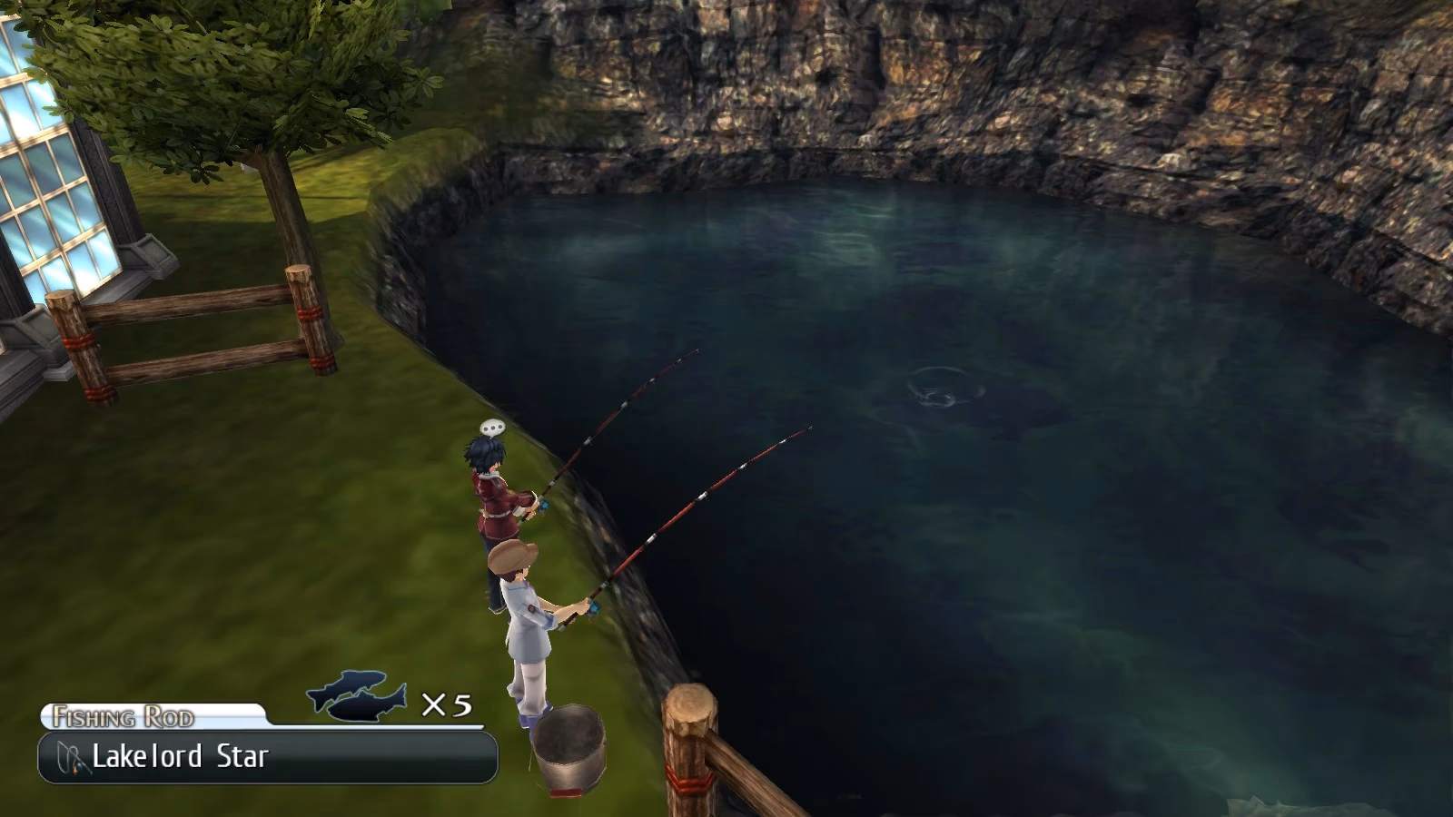 How do you get fishing in 'trees in the sky'?