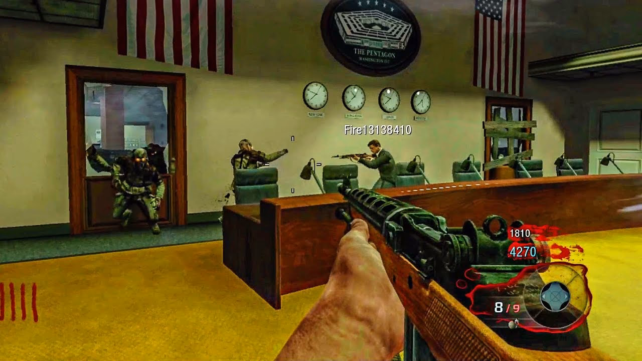 How many rayguns does Washington have in 'zombies'?