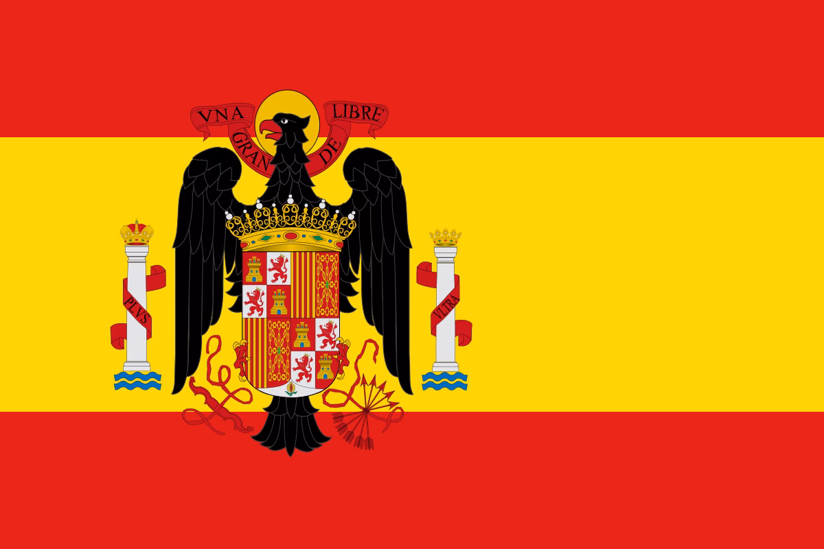 How did Spain get its flags and escutcheons?