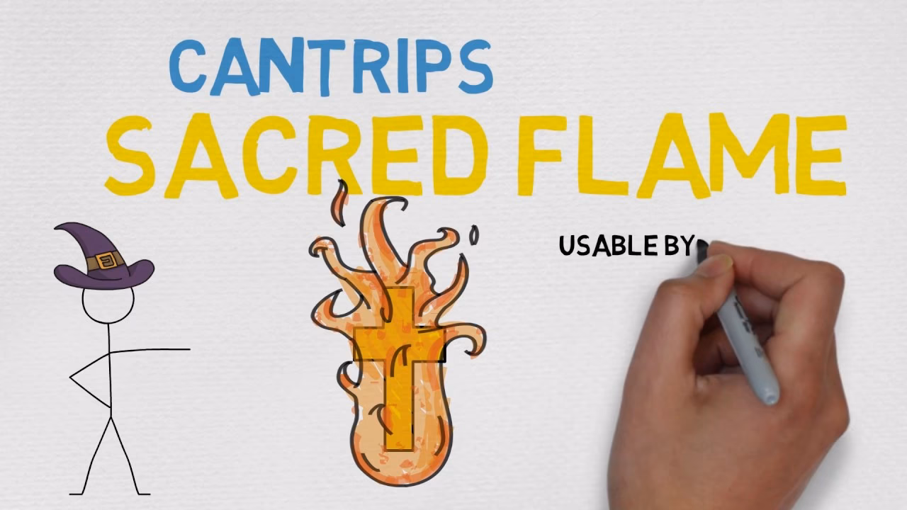 What happens if you throw a flame in a cantrip?