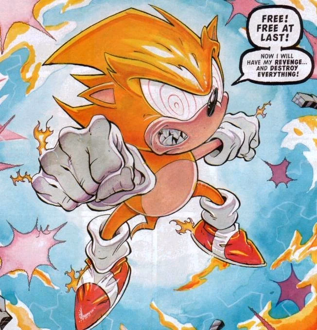 How does Super Sonic emerge in Sonic the comic series?