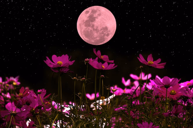 ¿Cuál es el color de la luna rosa?