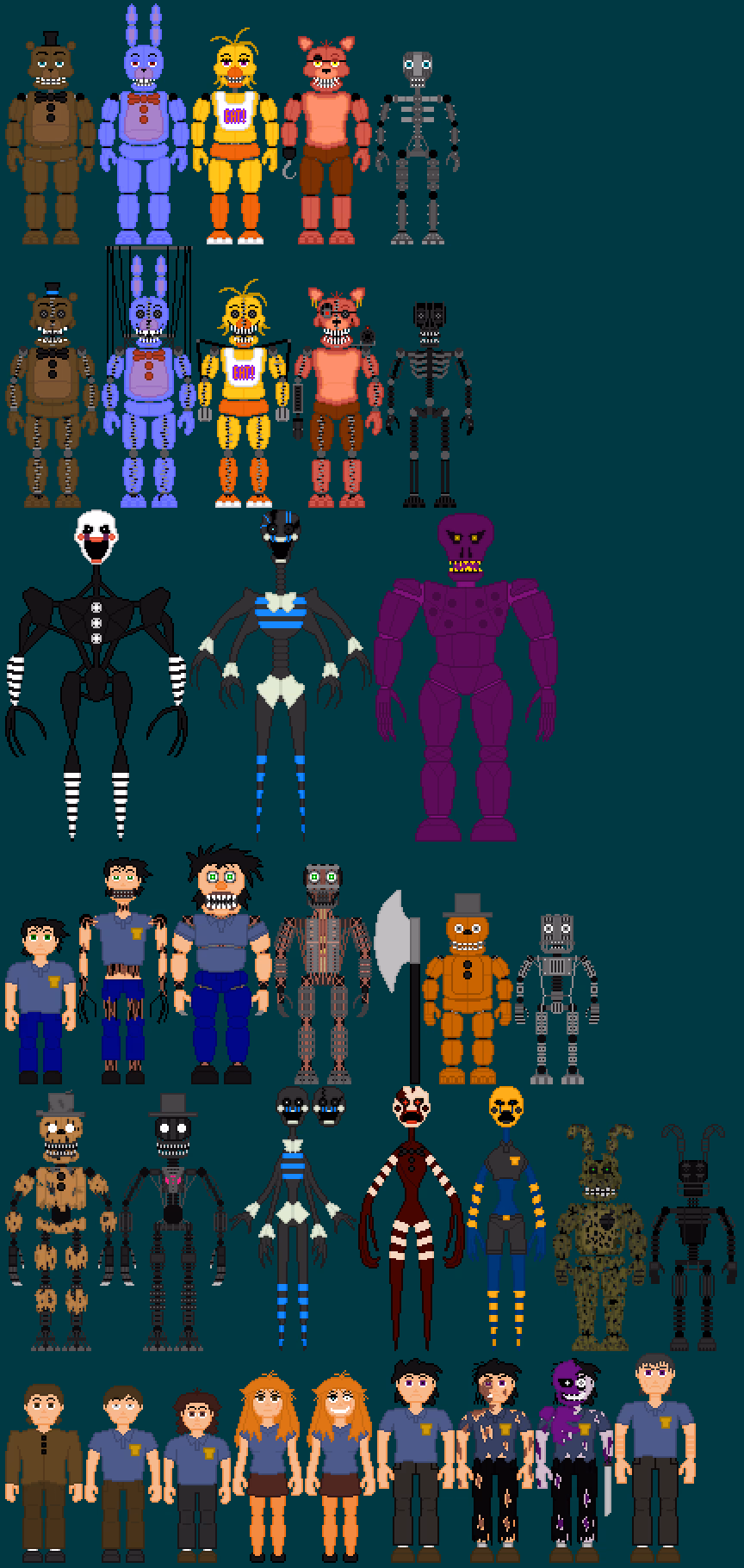 Are FNaF Ar 3d models the same?