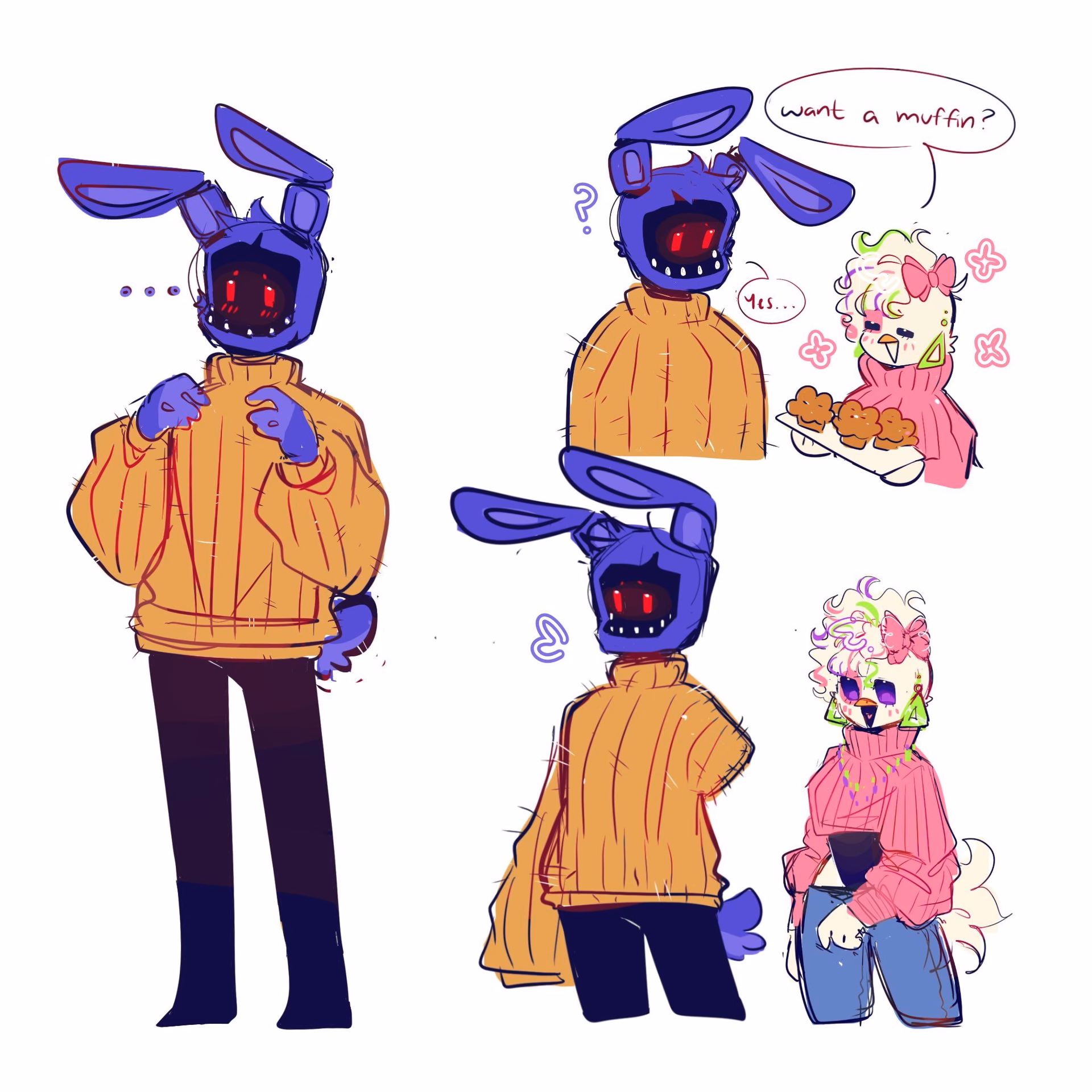 What color is Withered Bonnie in five nights at Freddy's 2?