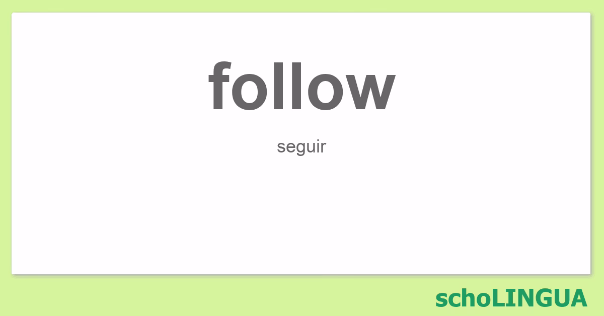 ¿Cómo se escribe 'following' en inglés?