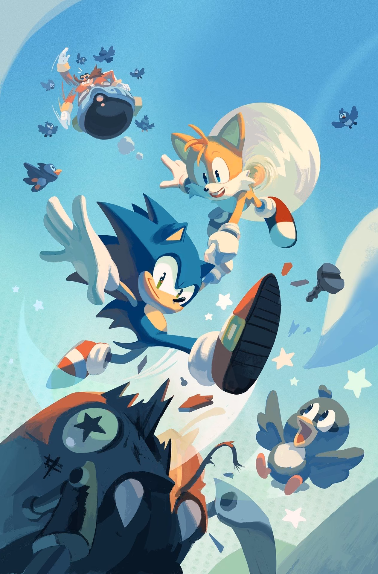 ¿Cómo era la pantalla de inicio de Sonic?