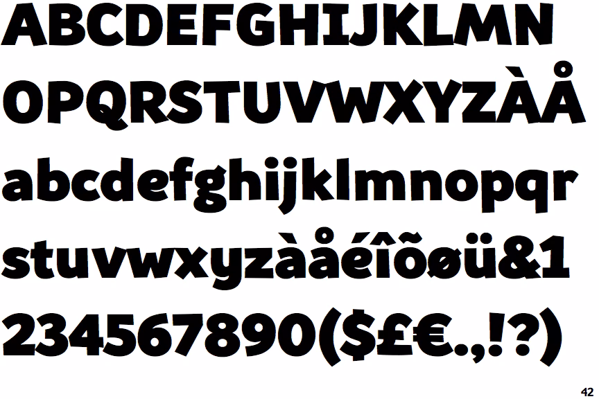 How many characters does the souses font have?
