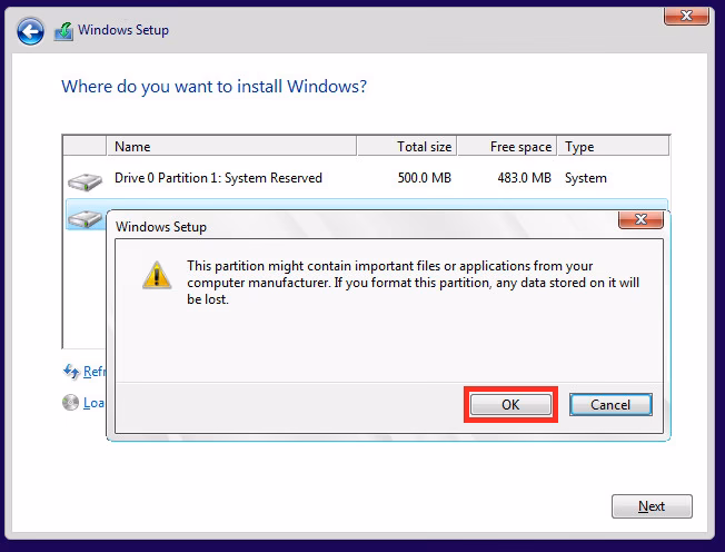 How to format hard drive from BIOS using command prompt?