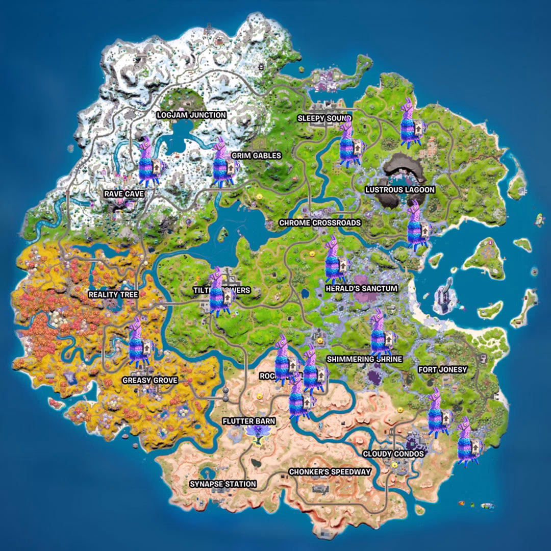 Is the Llama spawn location random in Fortnite?