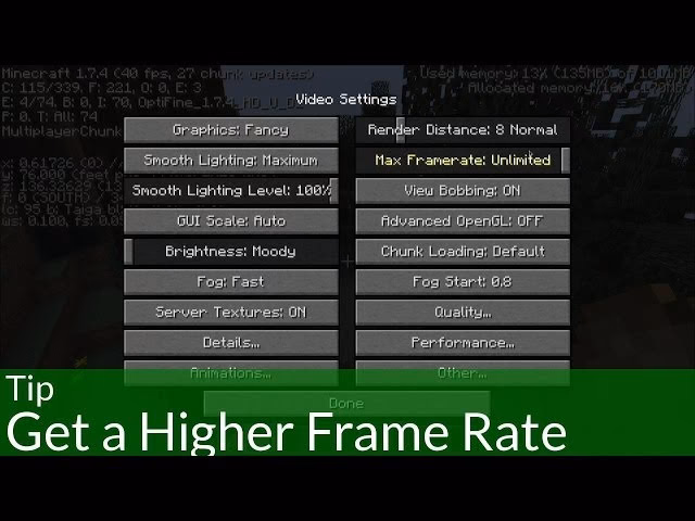 How many FPS should a Minecraft video have?