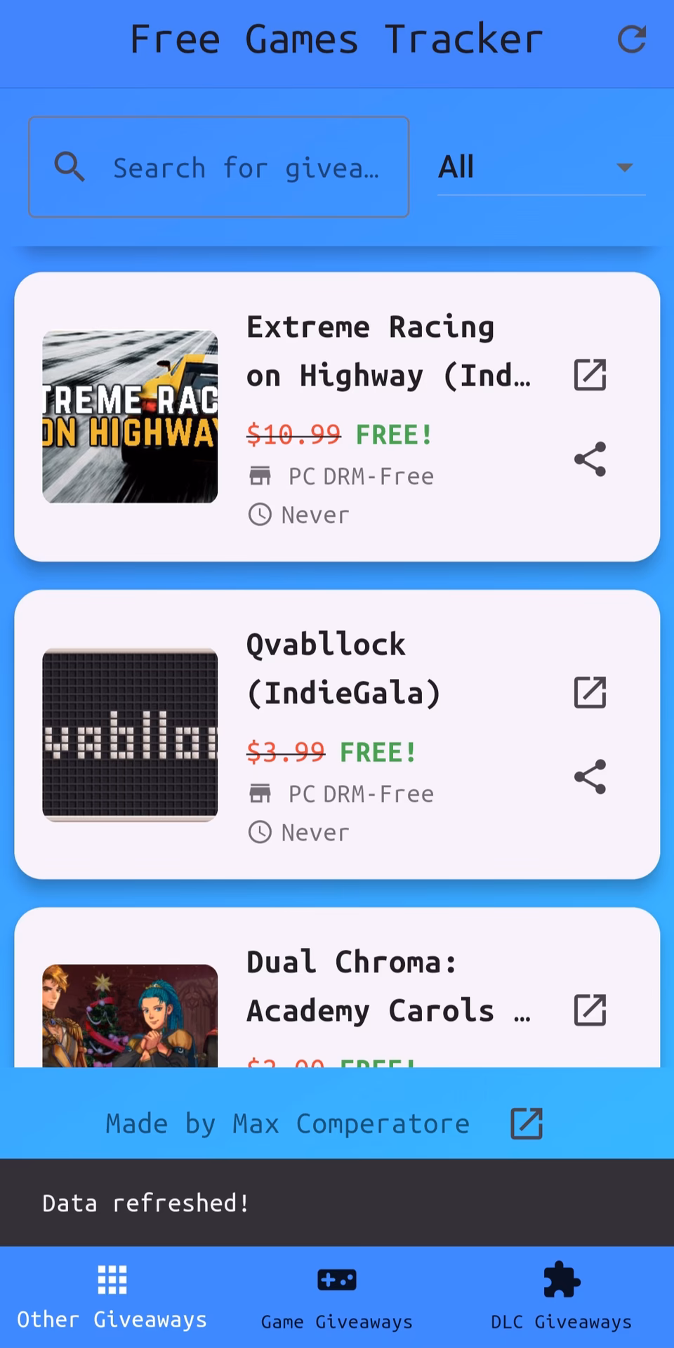 What is free games info?