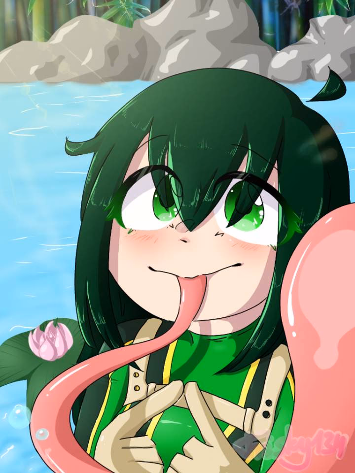 How does tsuyu respond to a frog?