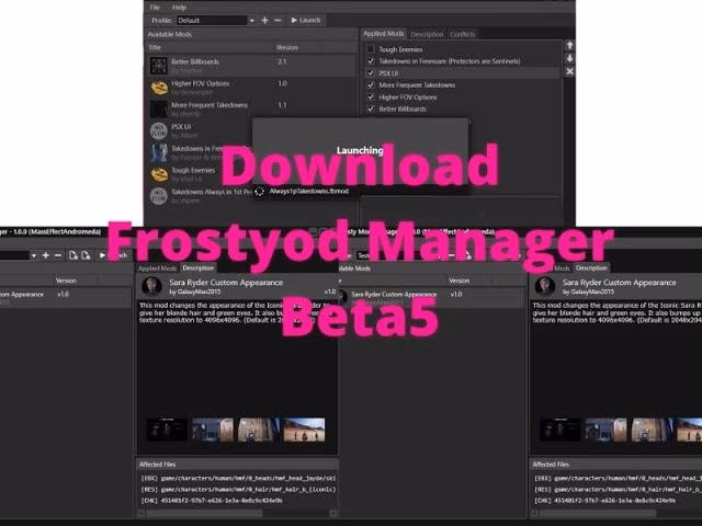 How do I create a mod profile in frosty mod manager?