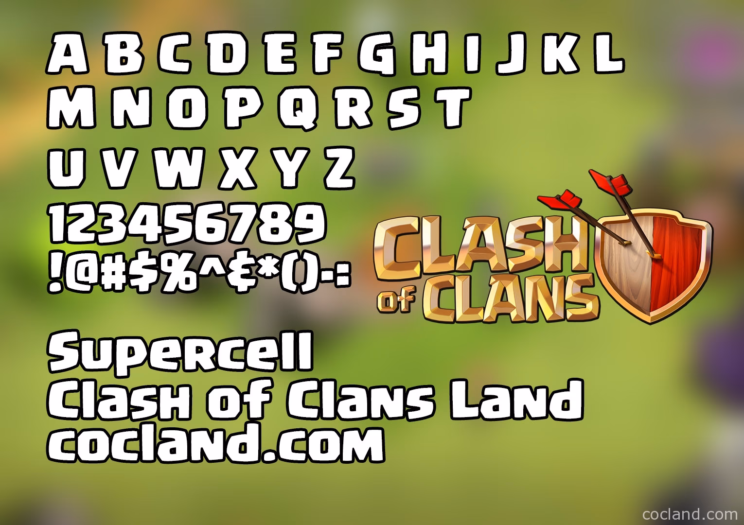 Where can I download Clash of clans font?