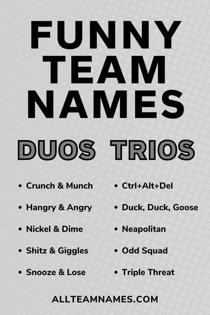What are some good team names?