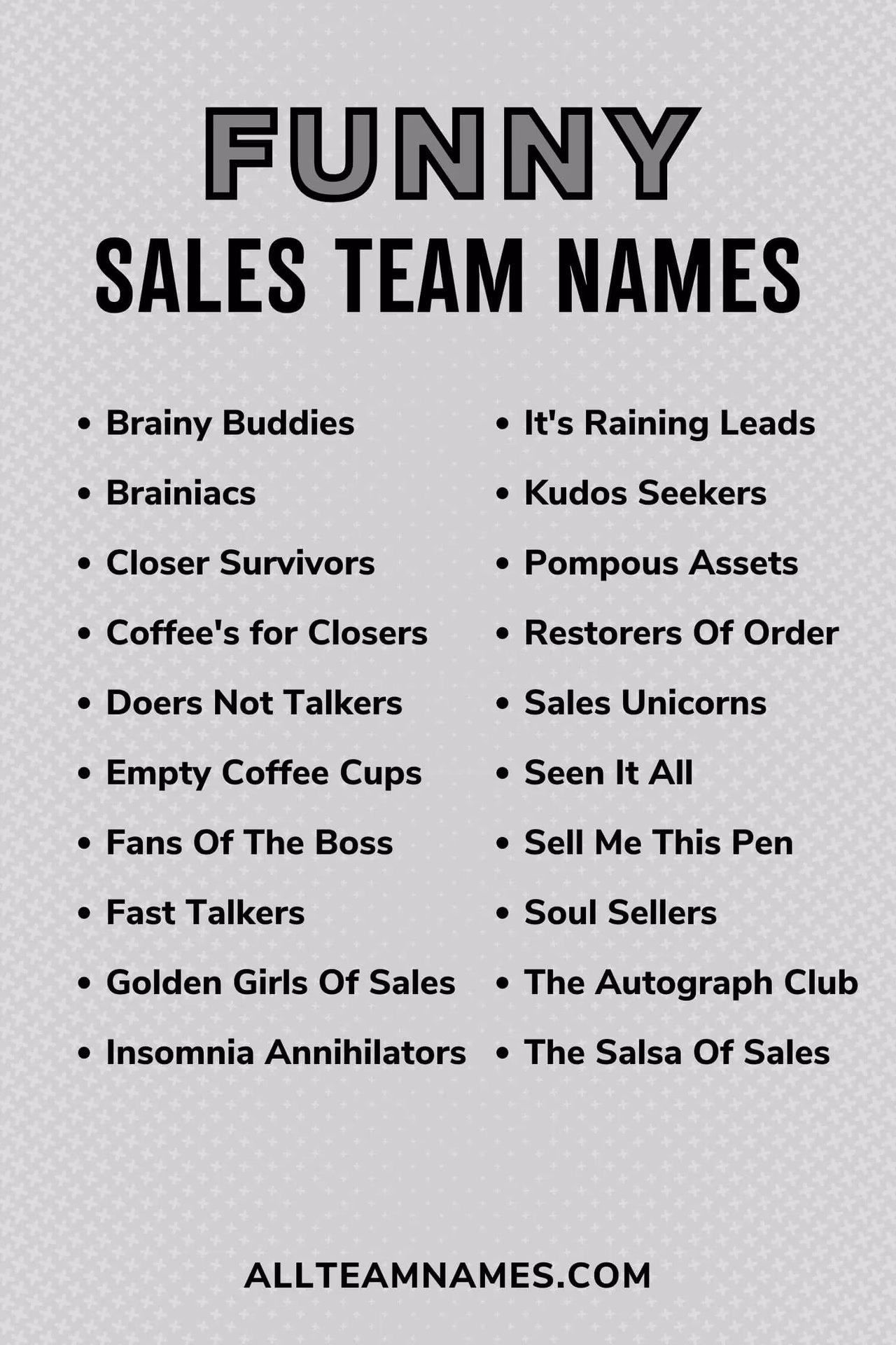 How can I make my team name funny?