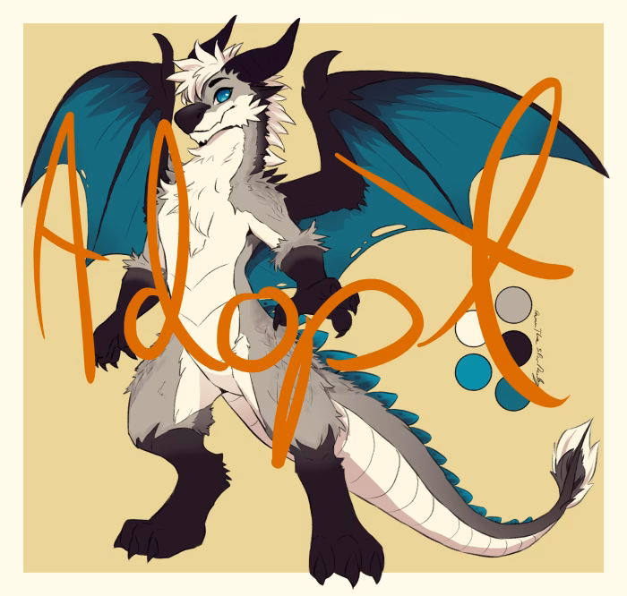 Why is Dragon fursona blue?
