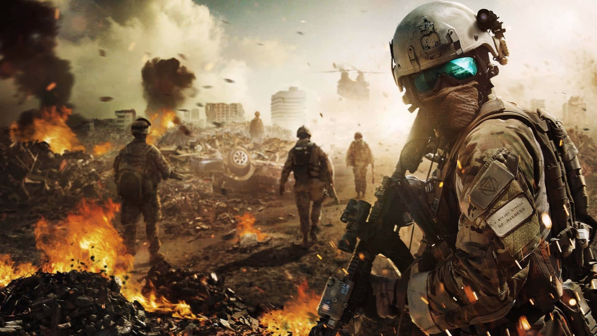 How to make a Ghost Recon Future Soldier background?