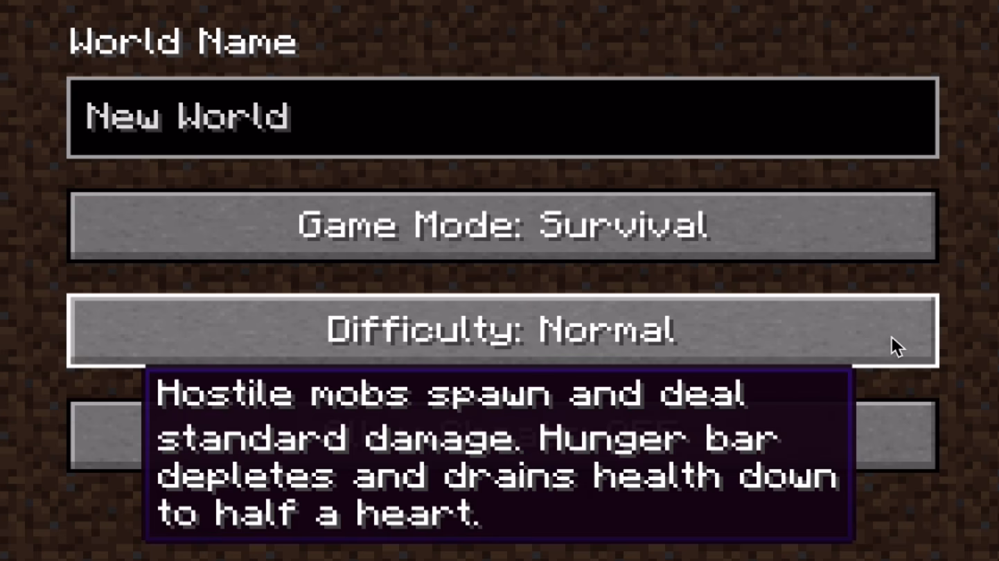 How many difficulty modes does Minecraft have?