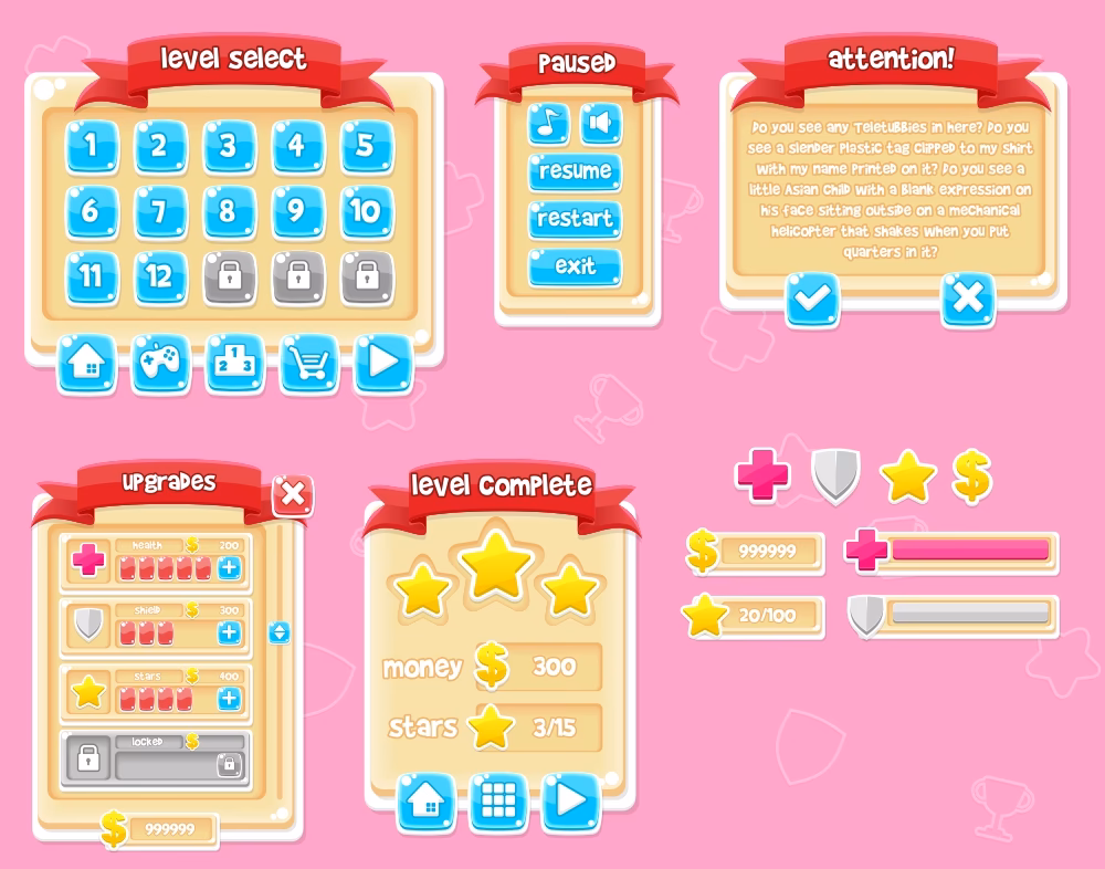 Where can I find free game GUI?