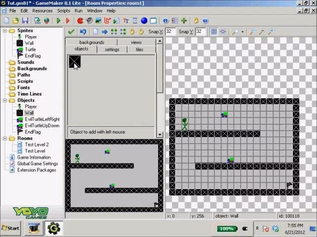 How do I create a new level in GameMaker?