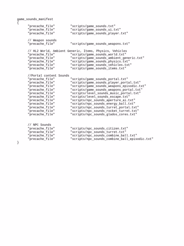 What is L4D soundscripts manifest?