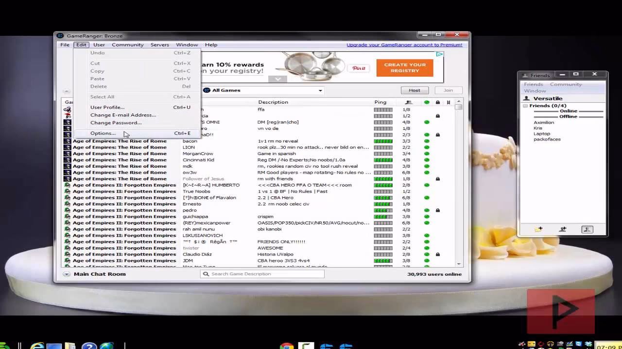 Does GameRanger support Windows?