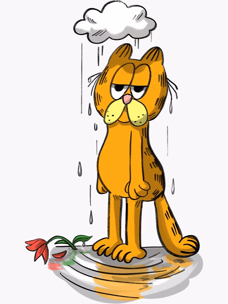 What episode does Garfield feel depressed on 'World Without Me'?