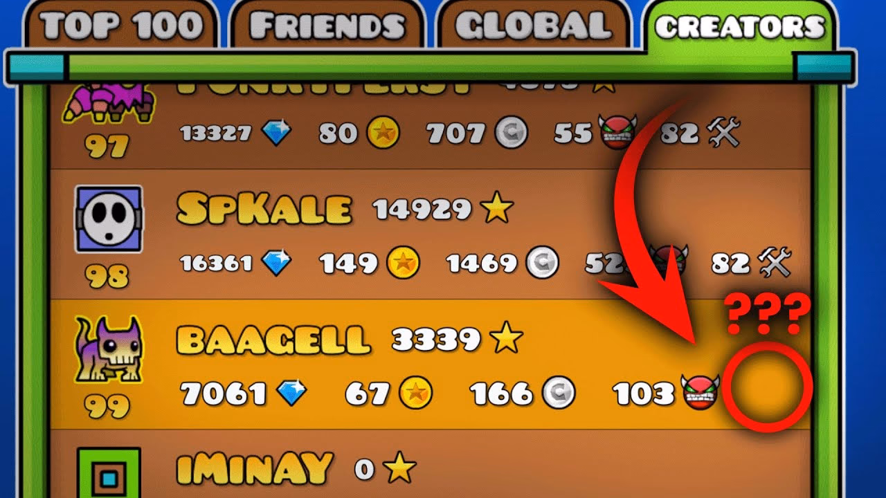 How do I find a player's position in a global leaderboard?
