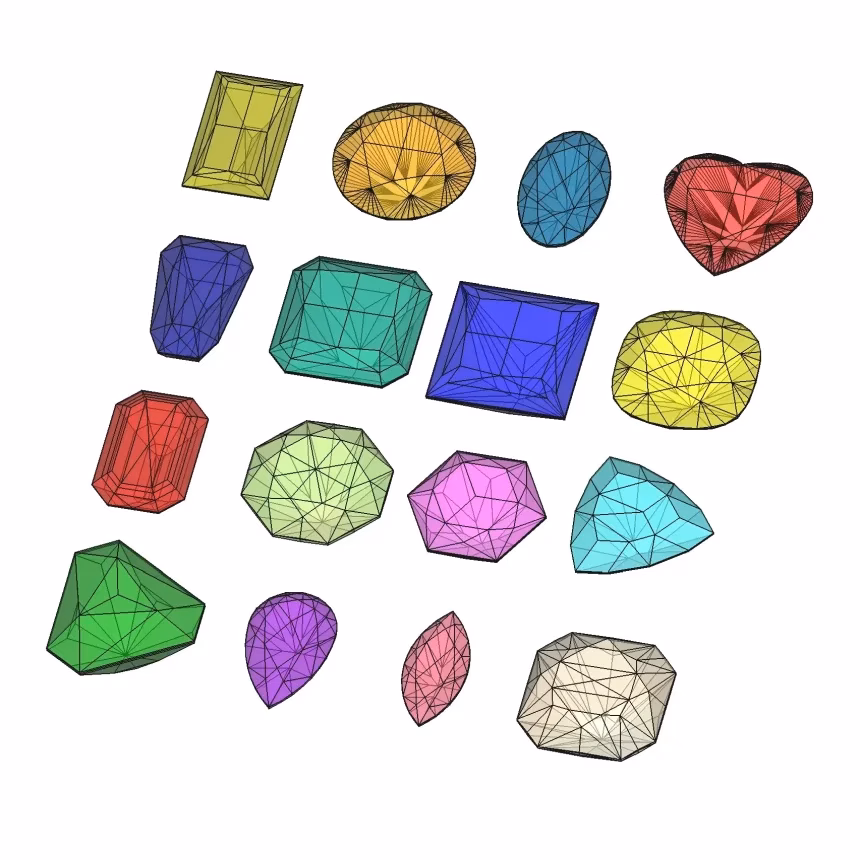 Where can I download gemstone STL files for 3D printing?