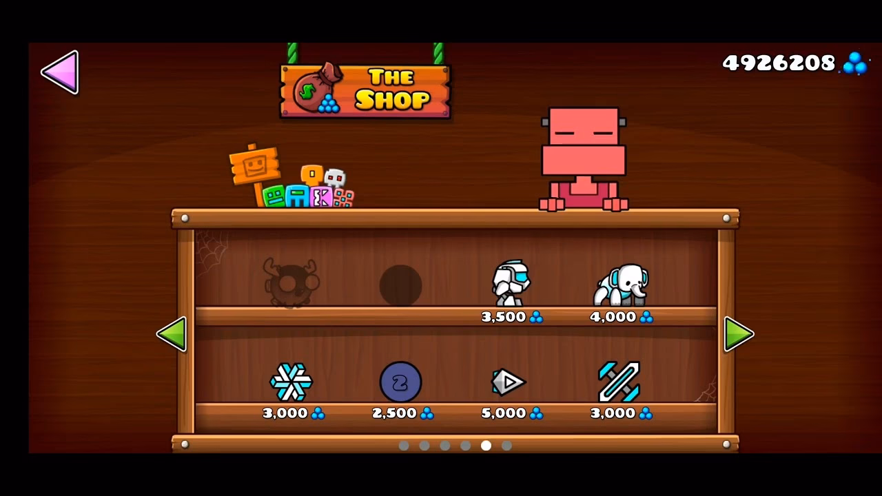 How does the shop in Geometry Dash World function?