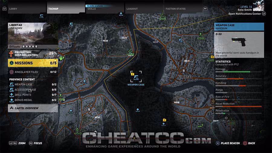 Does Tom Clancy's Ghost Recon Wildlands have cheats?