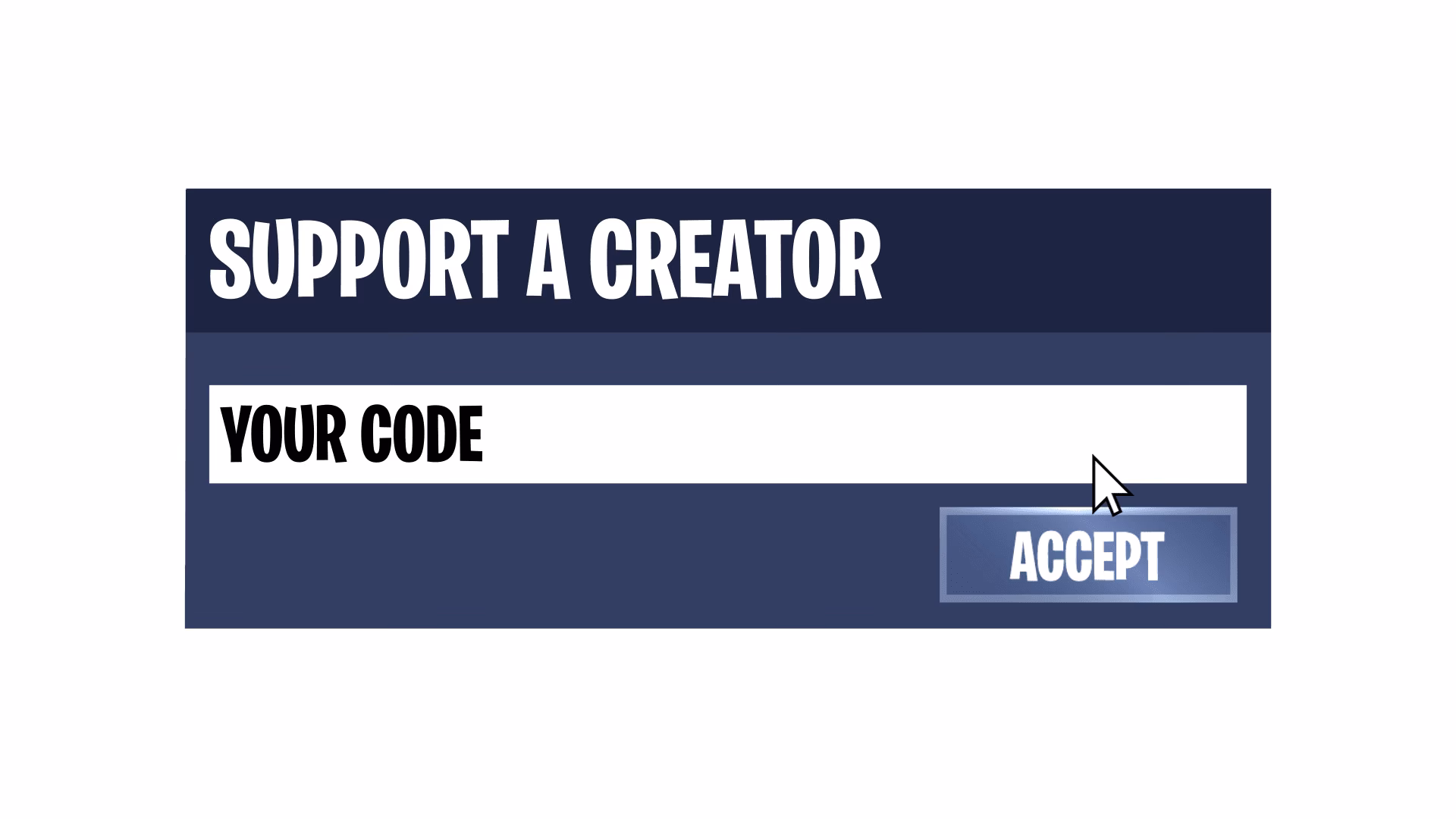 Does Fortnite support a creator code template?