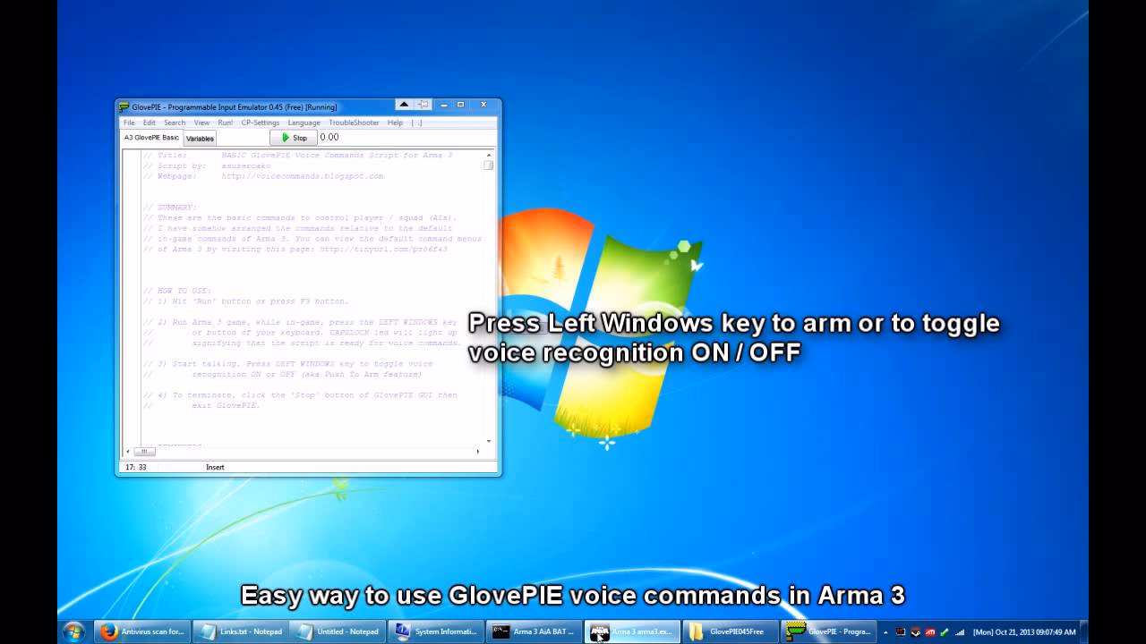 What does if mean in GlovePIE?