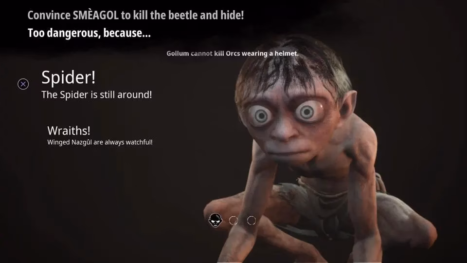¿Cuántos gestos tiene Gollum?
