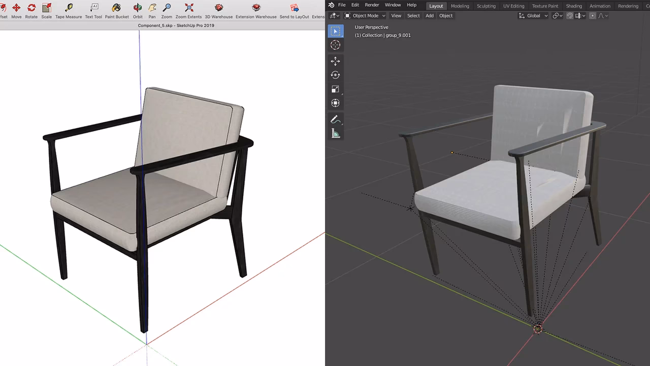 How to import SketchUp files in Blender?