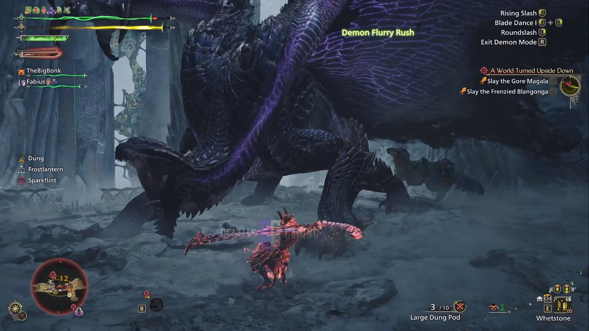 How does a Gore Magala attack a monster?